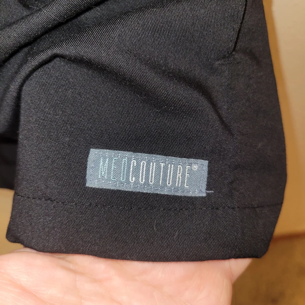 Med Couture Zip Up Scrub Jacket Black Size XL - Picture 5 of 5